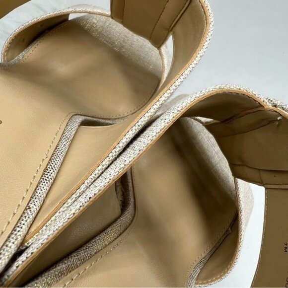 MICHAEL Michael Kors Women's Bradley Espadrille Platform Wedges Pale Gold 7M - Picture 11 of 12